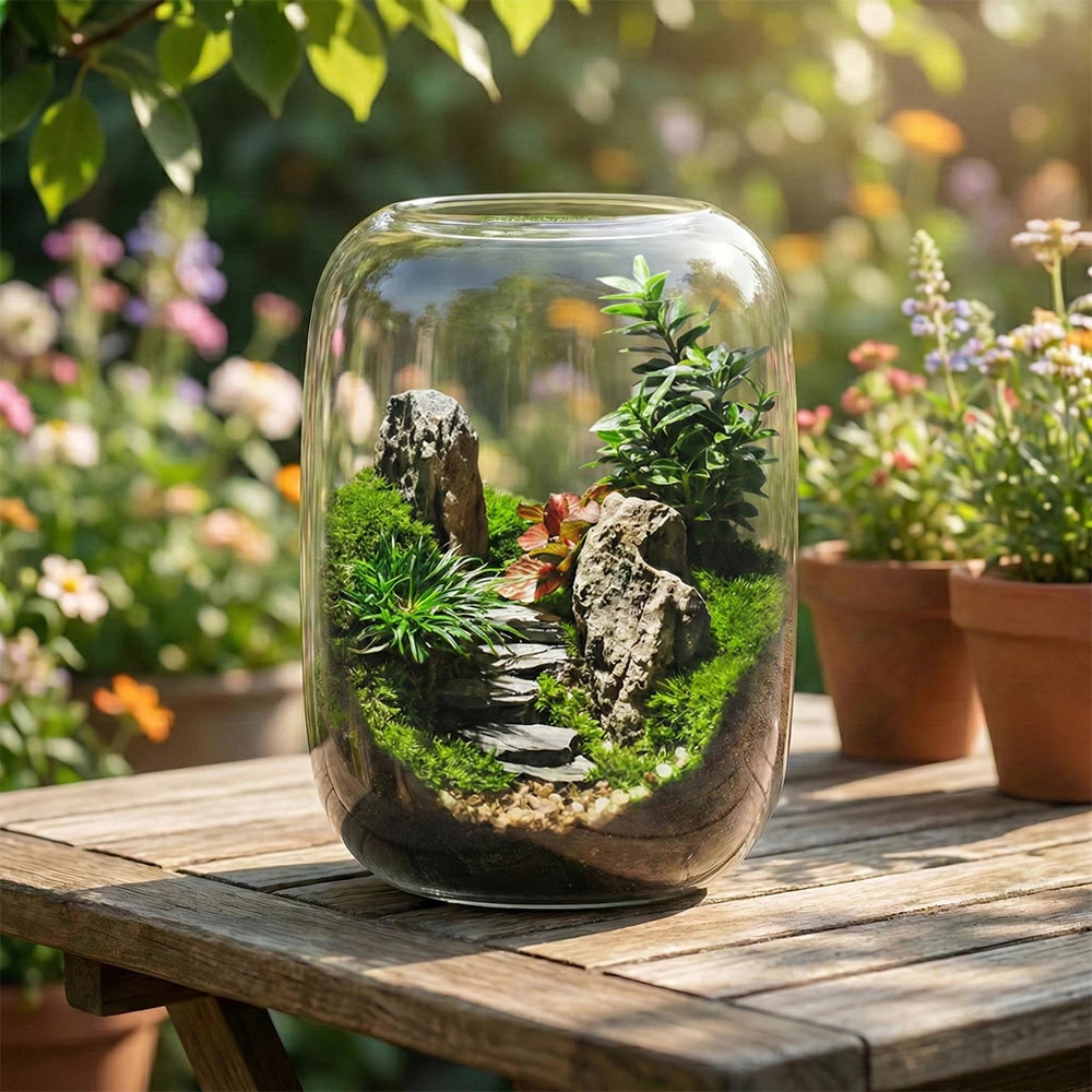 PlantPico Tiny World | Low-Maintenance Living Terrarium