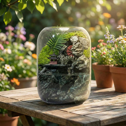 forest terrarium plants PlantPico Water falling | Nature Lover's Gift